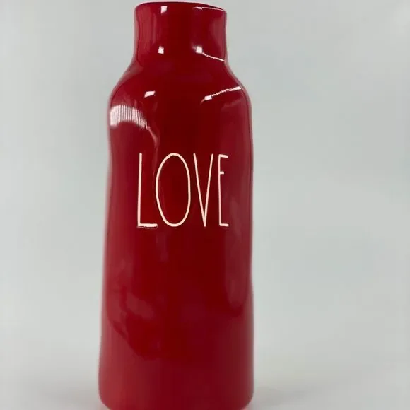 Rae Dunn Red Love Vase with White Letters - Picture 13 of 15